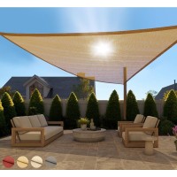 Gorilla Grip Heavy Duty Sun Shade Uv Protection Fade Tear And Rust Resistant Triangle Sunshade Canopy Curved Edges Blocks Sunl