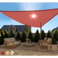 Gorilla Grip Heavy Duty Sun Shade Uv Protection Fade Tear And Rust Resistant Triangle Sunshade Canopy Curved Edges Blocks Sunl