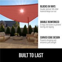 Gorilla Grip Heavy Duty Sun Shade Uv Protection Fade Tear And Rust Resistant Triangle Sunshade Canopy Curved Edges Blocks Sunl