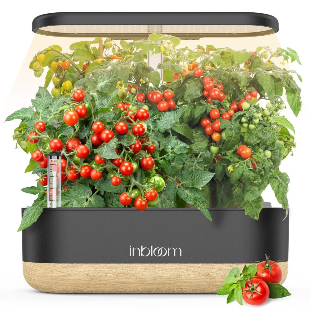 Inbloom Hydroponics Growing System 10 Pods Indoor Herb Garden With Leds Fullspectrum Plant Grow Light Water Shortage Alarm A