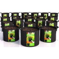 Utopia Home 20Pack 10 Gallon Fabric Grow Bags Heavy Duty Thickened Fabric Planters Pots Aeration Fabric Pots With Handles No