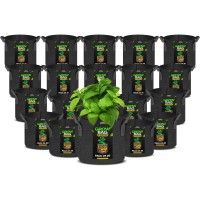 Utopia Home 20 Pack 5 Gallon Grow Bags 300G Thickened Nonwoven Plant Fabric Pots For Outdoor Grow Pots Garden Plant Bags Aer