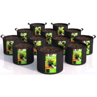 Utopia Home 12Pack 5 Gallon Fabric Grow Bags Heavy Duty Thickened Fabric Planters Pots Aeration Fabric Pots With Handles Non