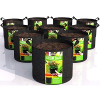 Utopia Home 10Pack 20 Gallon Fabric Grow Bags Heavy Duty Thickened Fabric Planters Pots Aeration Fabric Pots With Handles No