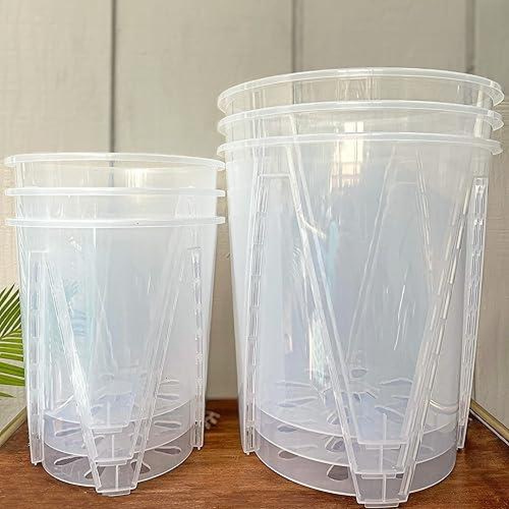 Karenplantsplants 7 9 Clear Tall Slotted Air Vent Pots Variety Pack 3 Each Size