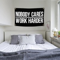 Flagburg Nobody Cares Work Harder Flag Double Sided 3 X 5 Ft Indoor Outdoor Banner Home Garden Decoration Wall Flag