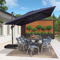 Purple Leaf 10 X 13 Patio Umbrella Outdoor Cantilever Rectangle Umbrella Aluminum Offset Umbrella With 360Degree Rotation For