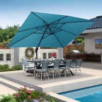 Purple Leaf 10 X 13 Patio Umbrella Outdoor Cantilever Rectangle Umbrella Aluminum Offset Umbrella With 360Degree Rotation For