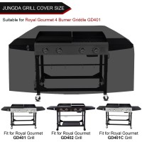 Jungda Grill Cover For Royal Gourmet Gd401 4Burner Gas Grill Griddle Combo Outdoor Flat Top Griddle Cover For Royal Gourmet Gd4