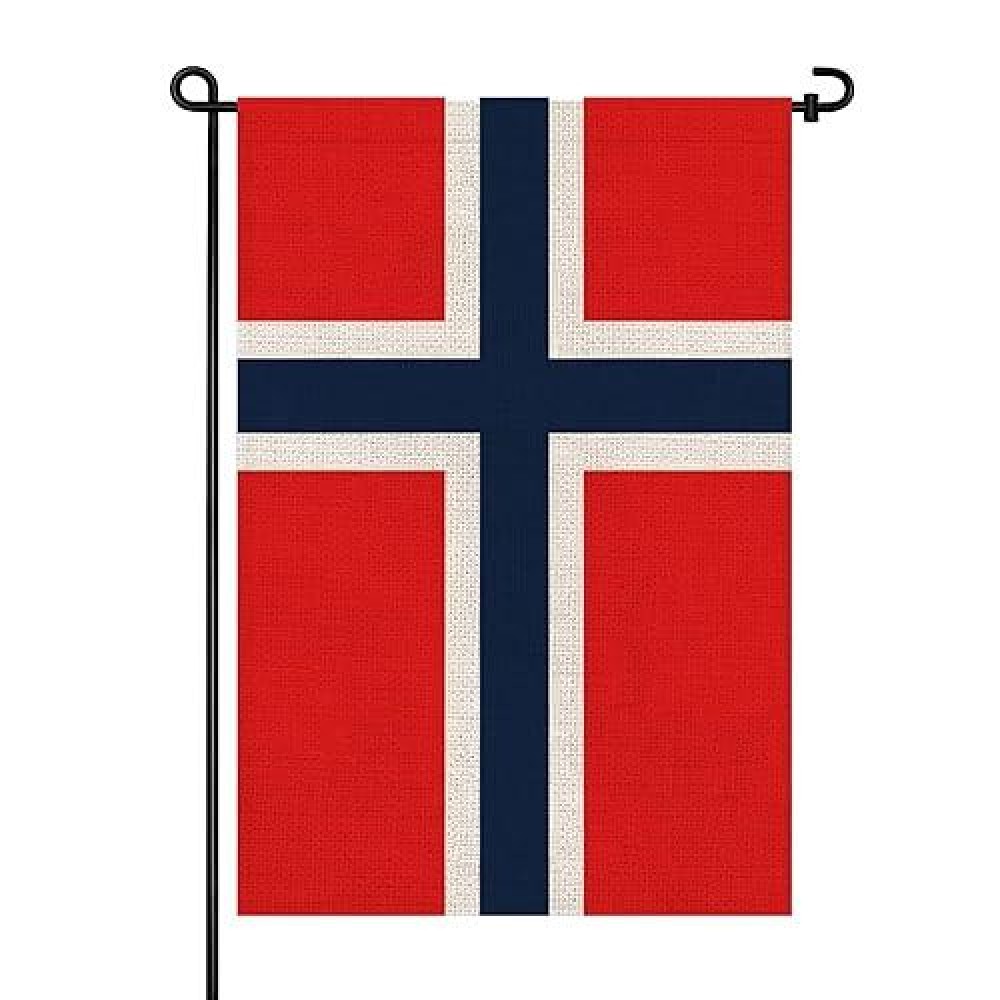 Prettyjessie Norway Flag Norwegian Garden Flags 12X18 Doublesided Small Burlap Yard Flag Decorations For Outdoorsnorway