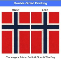 Prettyjessie Norway Flag Norwegian Garden Flags 12X18 Doublesided Small Burlap Yard Flag Decorations For Outdoorsnorway