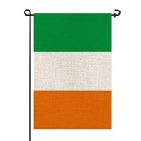 Prettyjessie Ireland Flag Irish Garden Flags 12X18 Doublesided Small Burlap Yard Flag Decorations For Outdoorsireland