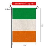 Prettyjessie Ireland Flag Irish Garden Flags 12X18 Doublesided Small Burlap Yard Flag Decorations For Outdoorsireland