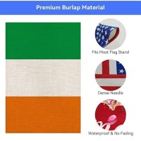 Prettyjessie Ireland Flag Irish Garden Flags 12X18 Doublesided Small Burlap Yard Flag Decorations For Outdoorsireland