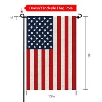 Prettyjessie Usa Flag American Garden Flags 12X18 Doublesided Small Burlap Yard Flag Decorations For Outdoorsusa