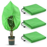 Care Home 3 Packs Tree Covers For Winter 315 X 394 Frost Cloth Plant Freeze Protection Freeze Protection Covers Bags With