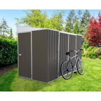 Absco Lean To 10 X 5 Metal Bike Shed Woodland Gray