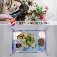 Repotting Mat For Indoor Plants Iridescent Plant Potting Mat Waterproof Potting Repotting Tray Gardening Gifts Mat Cactus Succul