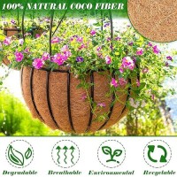 Zeedix 3Pcs 12 Inch Coconut Liners For Planters Round Hanging Basket Liners 100 Natural Coco Coir Basket Coco Replacement Line