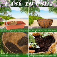 Zeedix 20 Inch Coco Liners For Hanging Baskets 3 Pcs Round Coco Liner 100 Natural Coco Fiber Basket Coconut Replacement Liner