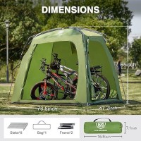 Ever Advanced Bike Storage Tent Portable Bike Shed For 3 Bikes Storage Sheds With Pu4000 Mm Waterresistant For Bicycles Moto