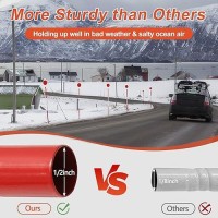 Driveway Markers Double Sided Reflective Driveway Markers Highly Visible 48 Inch Metal Snow Stake For Snow Plowing Markers Pa