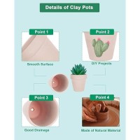 Vensovo 48 Pcs Tiny Pink Terracotta Pots 2 Inch Small Mini Clay Pots With Drainage Holes Flower Nursery Terra Cotta Pots For I