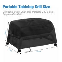 Jungda Tabletop Grill Cover For Char Broil Portable 240 Liquid Gas Grill Waterproof Small Table Top Bbq Cover Heavy Duty Outdoor