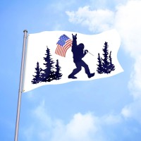 Flagburg American Flag Blue Bigfoot Sasquatch Outdoor Flag Banner Breeze Flag Home Garden Flag 3X5 Ft Flag Decorative Flag