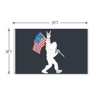 Flagburg American Flag Bigfoot Sasquatch Outdoor Flag Banner Breeze Flag Home Garden Flag 3X5 Ft Flag Decorative Flag