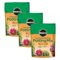 Miraclegro Cactus Palm Citrus Potting Mix 8 Qt 3Pack