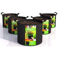 Utopia Home 5Pack 7 Gallon Fabric Grow Bags Heavy Duty Thickened Fabric Planters Pots Aeration Fabric Pots With Handles Nonw