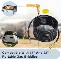 Iococee 18Ft Rv Quick Connect Propane Hose Quick Connect Propane Hose For Rv To Grill Low Pressure Quick Connect Propane Hose