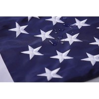 Linyup American Flag 25X4 Ft Outdoor Made In Usa Heavy Duty Embroidered Stars Sewn Stripes 210D Oxford Nylon Quadrupl