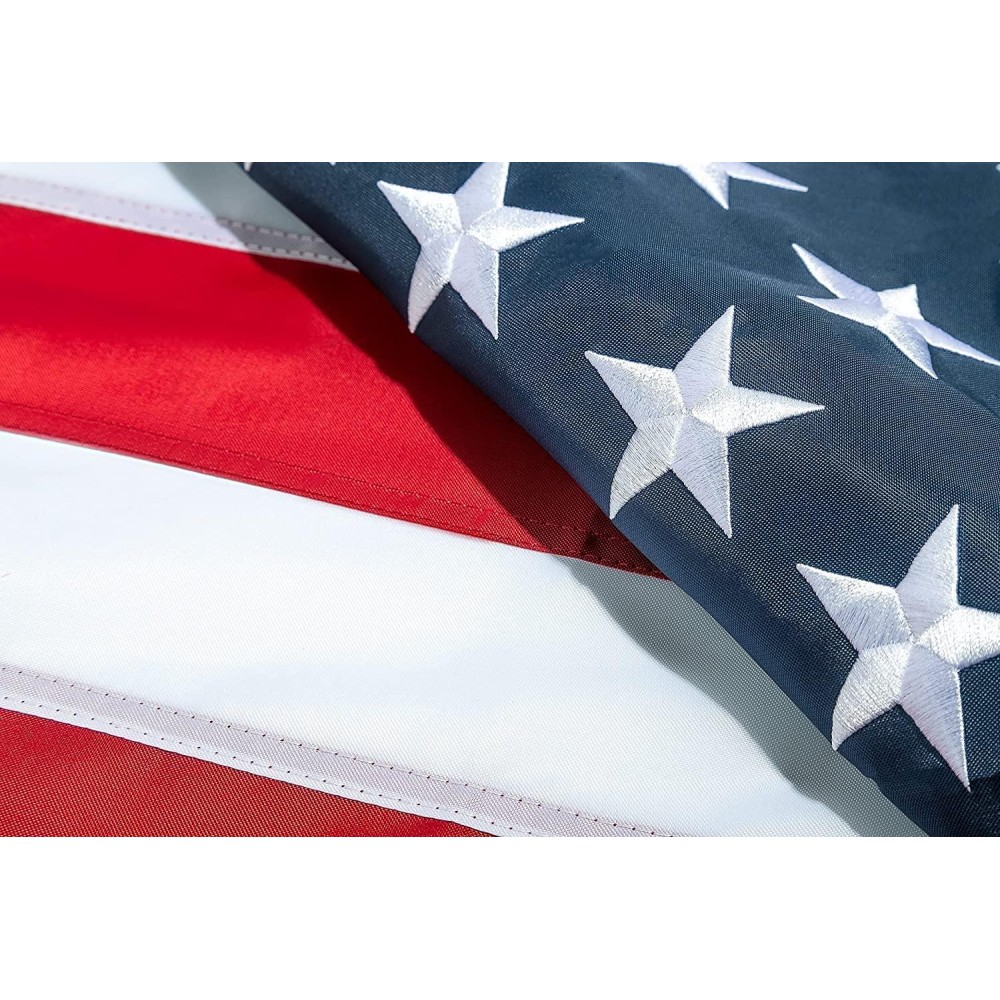 American Flag 6X10 Ft Outdoor Made In Usa Heavy Duty Embroidered Stars Sewn Stripes 210D Oxford Nylon Quadruple Stitched Fl