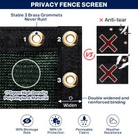 Duerer Privacy Fence Screen 5 X 32.8Ft Sand Covering Chain Link Fence Heavy Duty Windscreen Garden Fencing Mesh Shade Cloth Cover  Uv Protection 90% Blockage Outdoor Backyard  Patio With Cable Tie