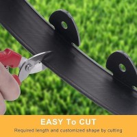 No Dig Landscape Edging Border Kit 90Ft 2In Tall  Garden Edging Border With 108 Anchoring Spikes  Plastic Edging For Landscaping Flower Beds Lawn  Black