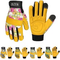 Oizen Leather Tough Cowhide Work Gardening Gloves For Women Thorn Proof  Working Gloves  Gardening Gifts For Women