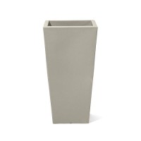 Step2 Tremont Tall Square Tapered Planter  Large Planters For Outdoor Plants  Gardening And Flower Pot For Patio Or Porch  Self Watering With Easy Drainage  Durable Plastic  Concrete  1-Pack