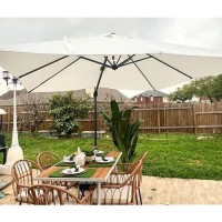 Purple Leaf 10 Feet Patio Umbrella Outdoor Cantilever Square Umbrella Aluminum Offset Umbrella With 360Degree Rotation For Gard