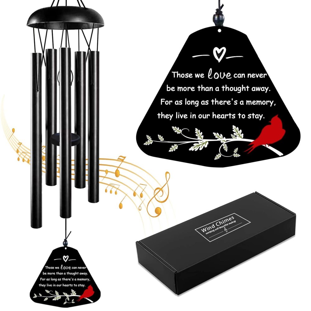 Memorial Wind Chimes Sympathy Gift For Loss Of Mother Father 30Inch Sympathy Windchimes For Loss Of Loved One Cardinal Wind Chim