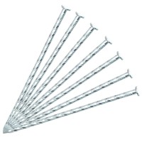 50100150 Pack 6 Solid Galvanized Nonrust Metal Garden Stakes Spiral Landscape Edging Anchors For Paver Edging Gardening H