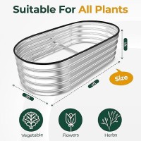 Utopia Home Galvanized Raised Garden Bed Kit 4X2X1Ft Planter Box Raised Garden Beds Outdoor Easy Assembly Metal Raised Bed For