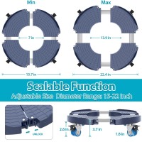 Vancastle Plant Caddy Plant Stand With Wheels Heavy Duty Plant Roller Base 1522 Inch Adjustable Palnt Wheel Base 440 Lbs Larg