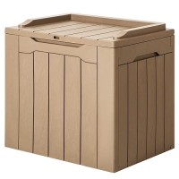 Jummico 31 Gallon Resin Deck Box Waterproof Indoor Outdoor Storage Boxes For Patio Furniture Cushions And Garden Tools