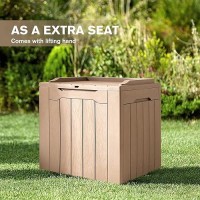 Jummico 31 Gallon Resin Deck Box Waterproof Indoor Outdoor Storage Boxes For Patio Furniture Cushions And Garden Tools