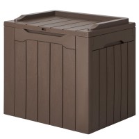 Jummico 31 Gallon Resin Deck Box Waterproof Indoor Outdoor Storage Boxes For Patio Furniture Cushions And Garden Tools