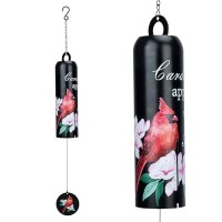 Taman Cardinal Wind Chime - Metal Wind Bell Deep Tone Serenity Mobile Memorial Sympathy Gift For Home  Outdoor  Yard  Patio Garden Decor 28