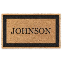 Coco Mats N More 22 X 36 With Vinyl Backing Black Single Bordered Personalized Coco Doormat Coir Door Mats Outdoor Toug