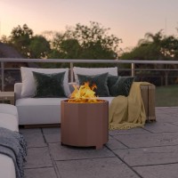 Titus Commercial Grade 195 inch Smokeless Outdoor Firepit Natural Wood Burning Portable Fire Pit With Waterproof Cover Bronze